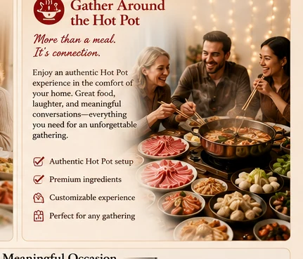 A festive Chinese hot pot experience with friends