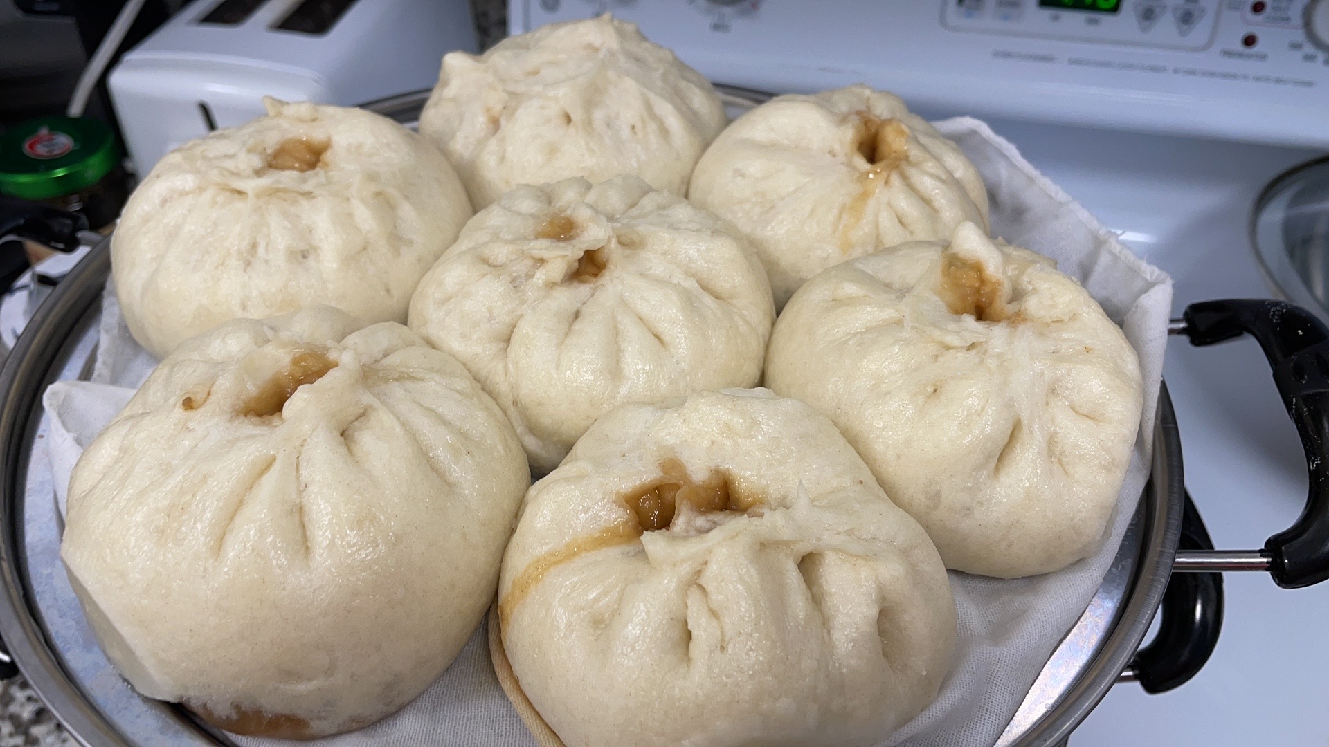 Homemade steamed bao