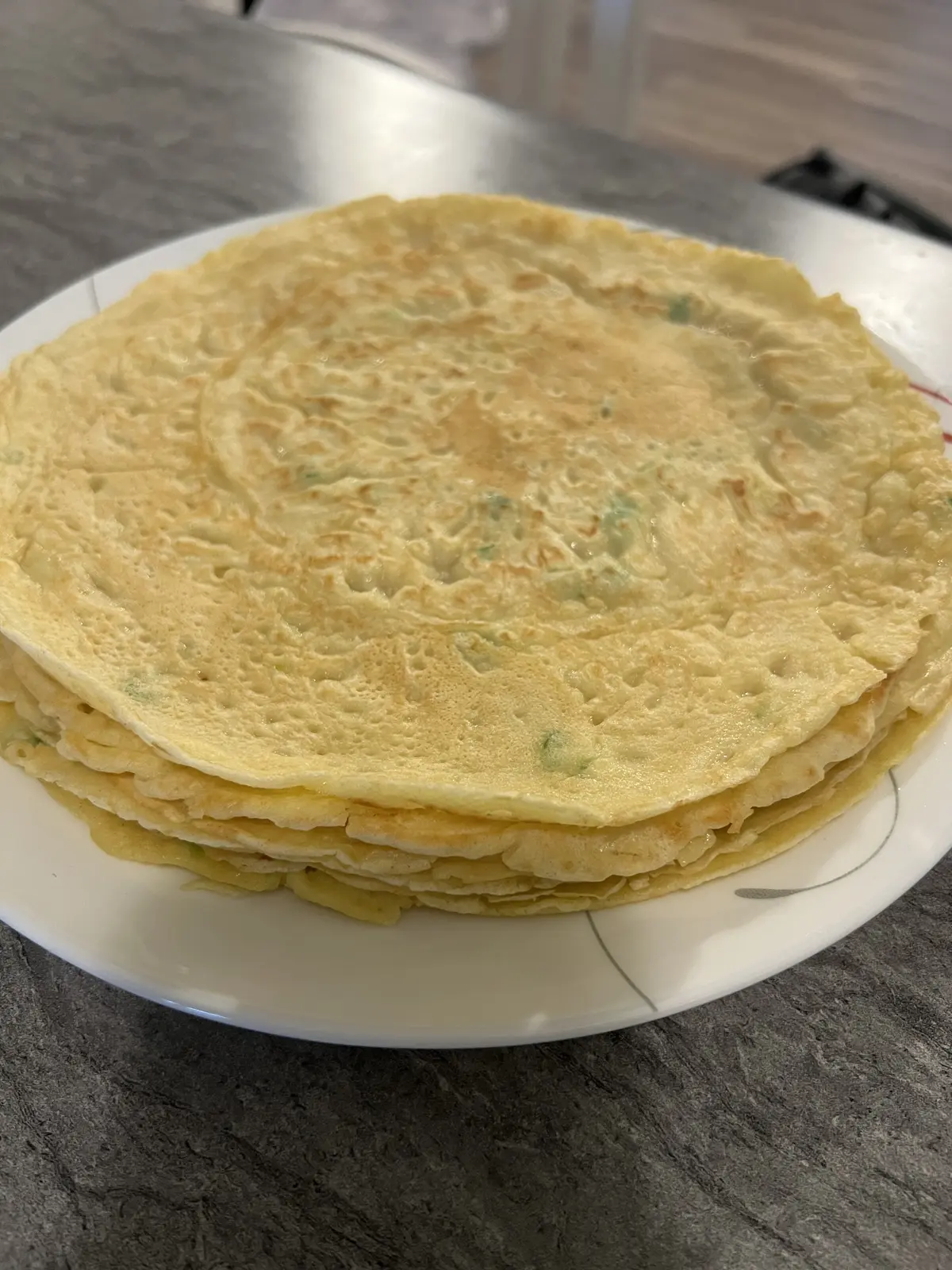 Homemade Chinese egg pancakes